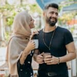 Muslim Couple Flirt